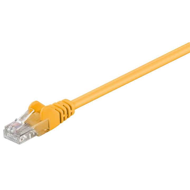 UTP мрежов кабел, GOOBA, Cat 5e, CCA, 27AWG, PVC, 10m, жълт
