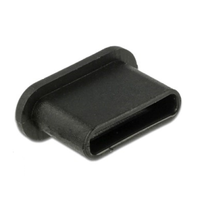Set capace de protectie DELOCK pentru portul USB-C 64014, negru, 10 buc