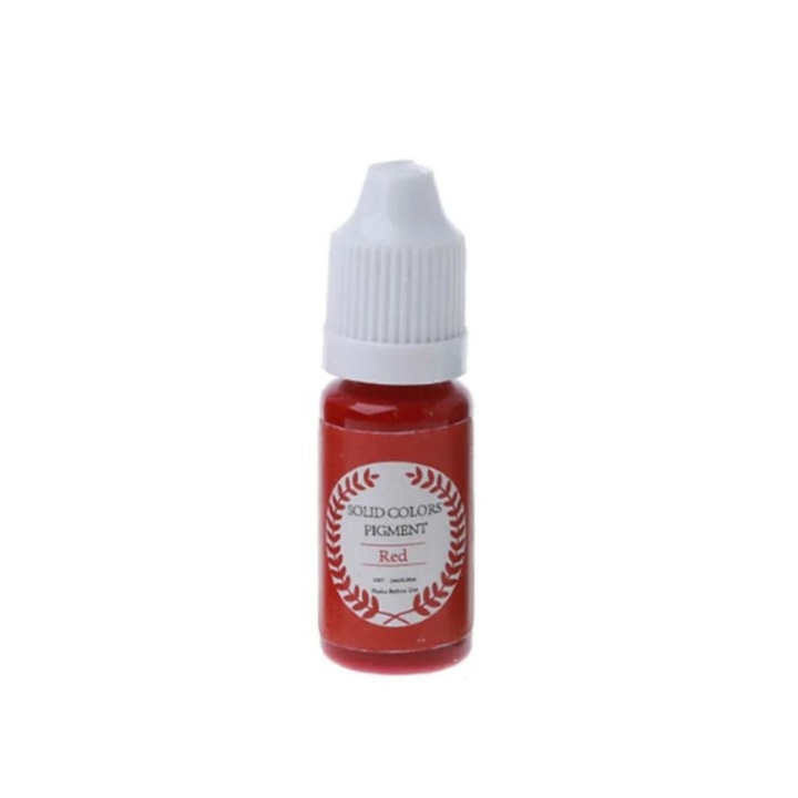 Folyékony pigment, koncentrált festék, átlátszatlan, epoxigyantával kompatibilis, 10 ml, piros