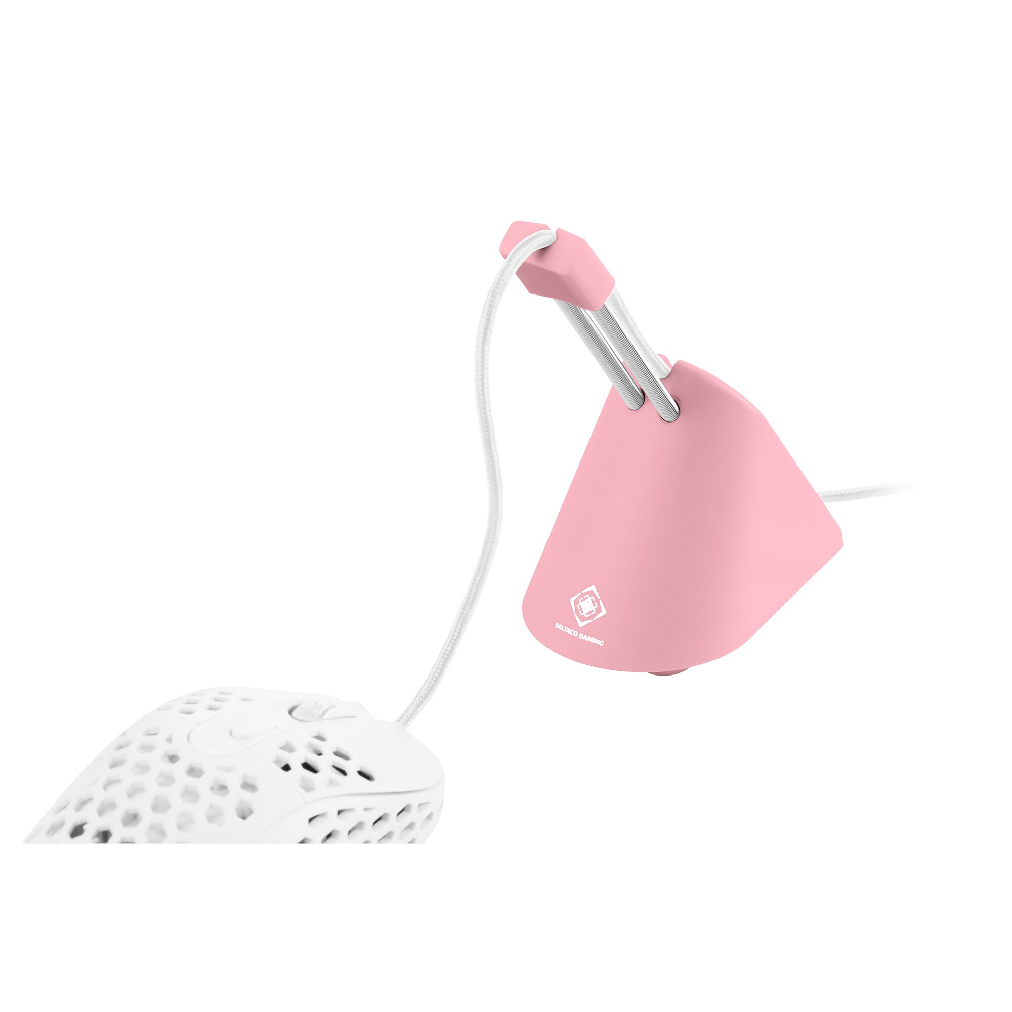 Mouse bungee DELTACO GAMING, cu brat retractabil, Roz eMAG.ro