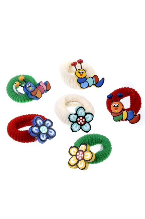 Комплект от 6 ленти за коса за деца, Gloria Maris Handmade, 94560 Multicolor