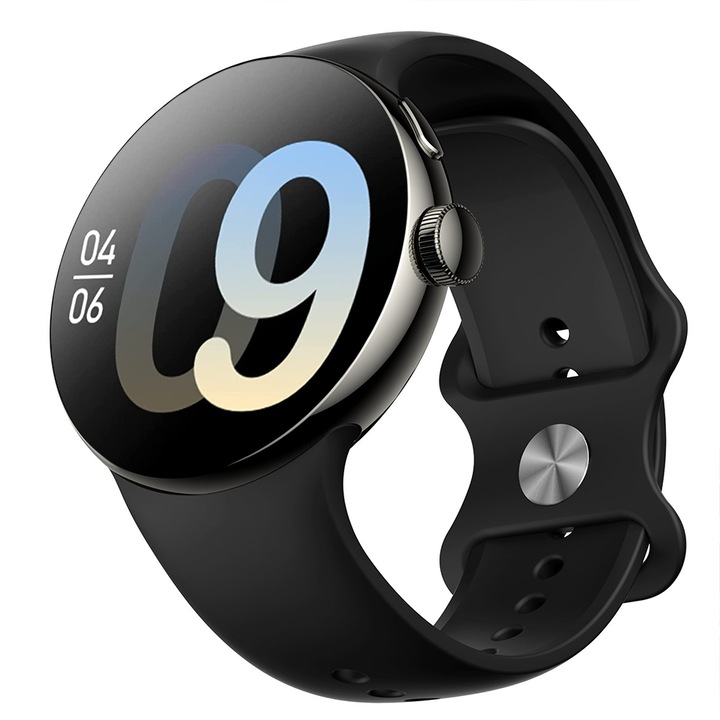 SmartWatch ISP LikeSmart Los Angeles FIT, 1.3 IPS AMOLED дисплей, Bluetooth повикване, оксиметър, известия за обаждания и социални мрежи, мониторинг на сърдечната честота и кръвното налягане, LA Black