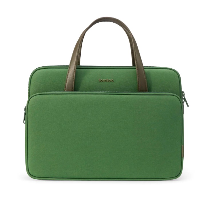 Чанта за лаптоп TomToc, Синтетичен материал, 16 инча, Зелен