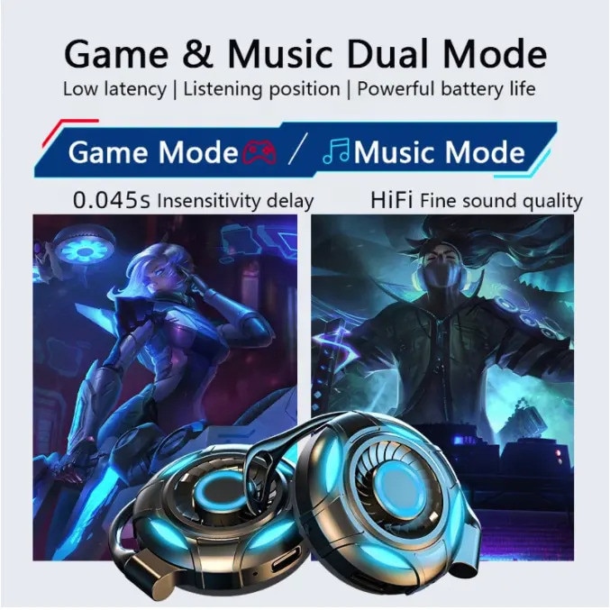 Casti Wireless TWS, Peste Ureche, Kubetron, Hi-Fi Sport, Impermeabile ...