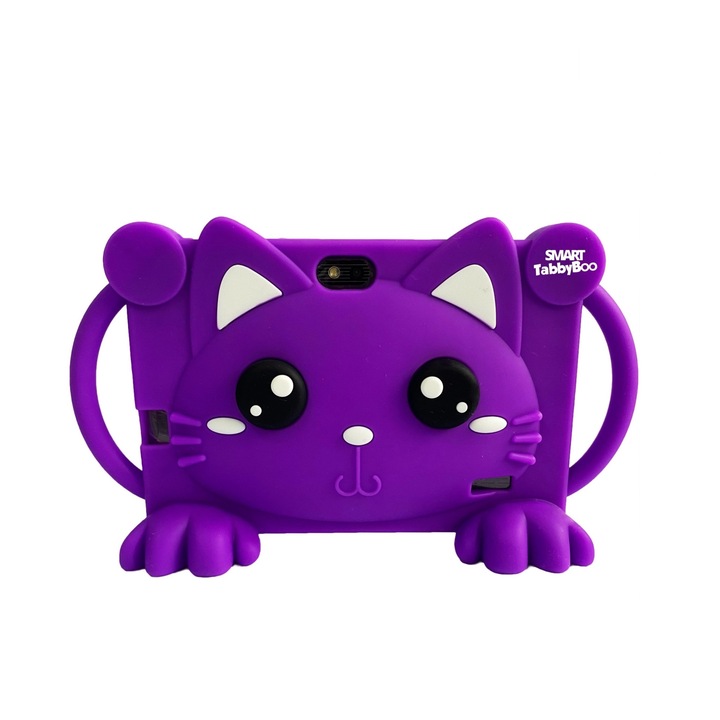 Детски таблет SMART TabbyBoo Kitty 2022, 2GB RAM, Android 10 GoFast, Wi-Fi, лилаво