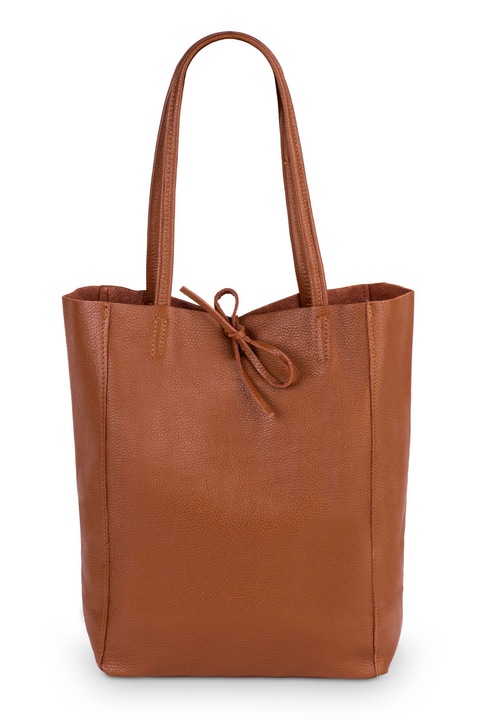 Geanta de dama, Piele naturala, Vera Pelle, Corda Black, Negru, Aramiu