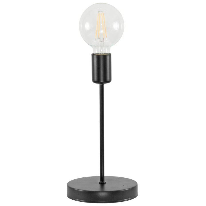 Lampa de masa, Edylit, Metal, 40x10 cm, Negru