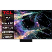 Televizor TCL MiniLed 75C845, 189 cm, Smart Google TV, 4K Ultra HD, 100 Hz, Clasa F (Model 2023)