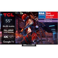 Televizor TCL QLED 55C745, 139 cm, Smart Google TV, 4K Ultra HD, 100 Hz, Clasa F (Model 2023)