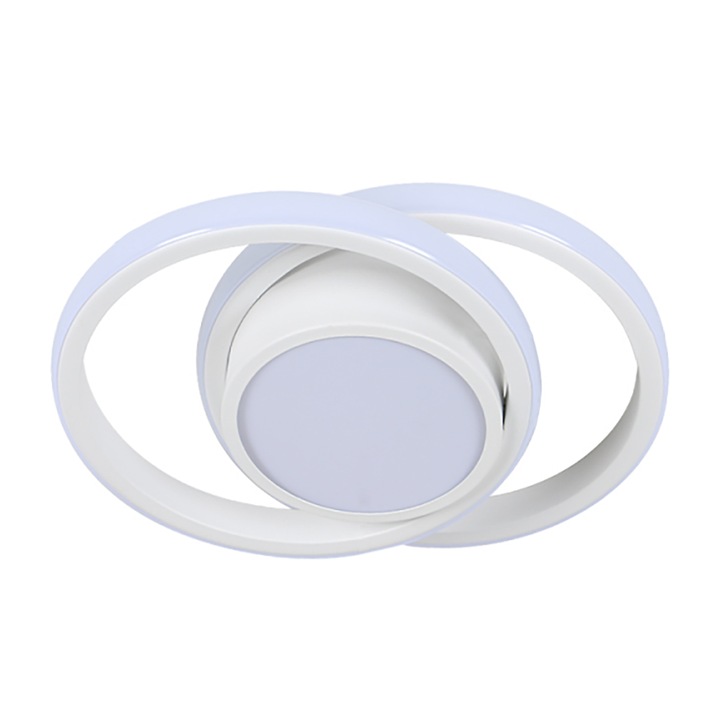 LED плафониер Toollight, Алуминий, 220v, 42w, Размер 40 X 28,5 cm, 6500k, Студена светлина, Бял