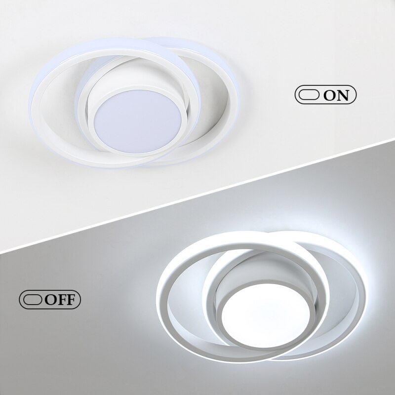 Plafoniera Cu Led Goeco Aluminiu V W Rotunda Dubla Diametru Cm Lumina Rece Alb