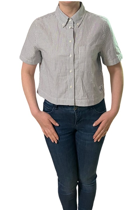 Női normál pamut ing, Calvin Klein-Cropped, Multicolor, S