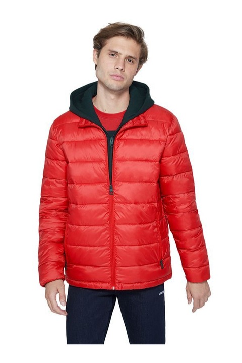 Зимно яке, мъжко, GUESS, полиестер, червено, XL