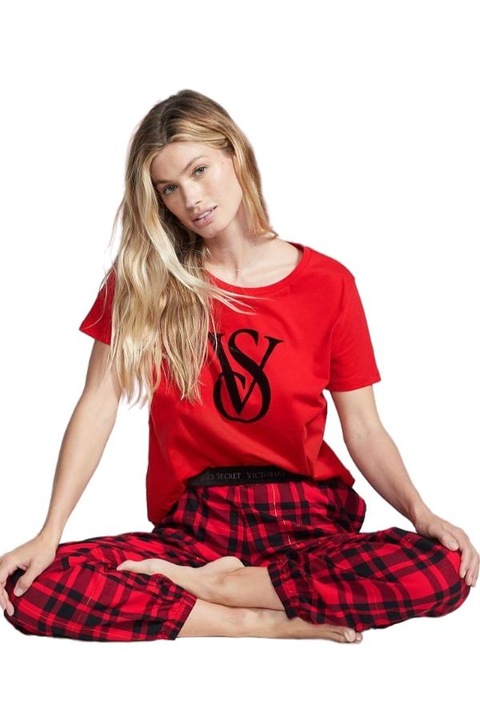 Дамска пижама Victoria's Secret Памук Червена S