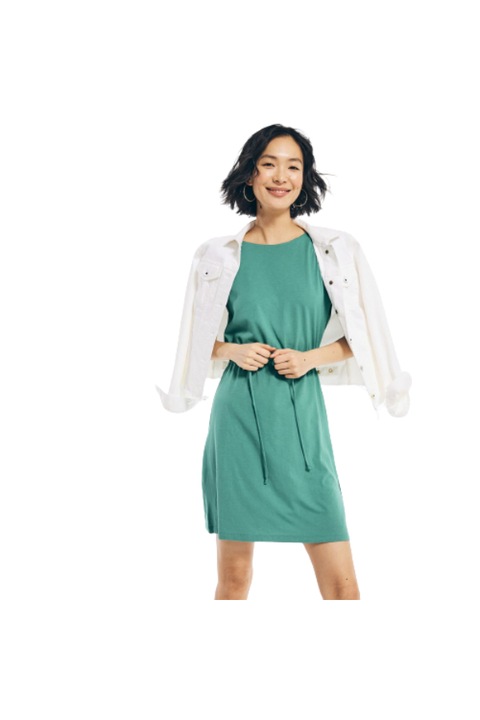 Дамска рокля, Nautica, Памук, Зелена, M