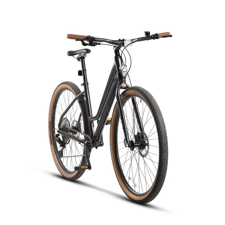 Bicicleta MTB de drum Carpat Trek Pro JSX29272, cadru Aluminiu, echipare Shimano, roata 29 inch, frana disc Hidraulica Shimano fata/spate, 11 viteze, verde cu gri