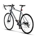 Bicicleta semicursiera de sosea Carpat Road Pro JSX27216, cadru Aluminiu, echipare Shimano, roata 28 inch, frana disc fata/spate, 16 viteze, gri cu alb