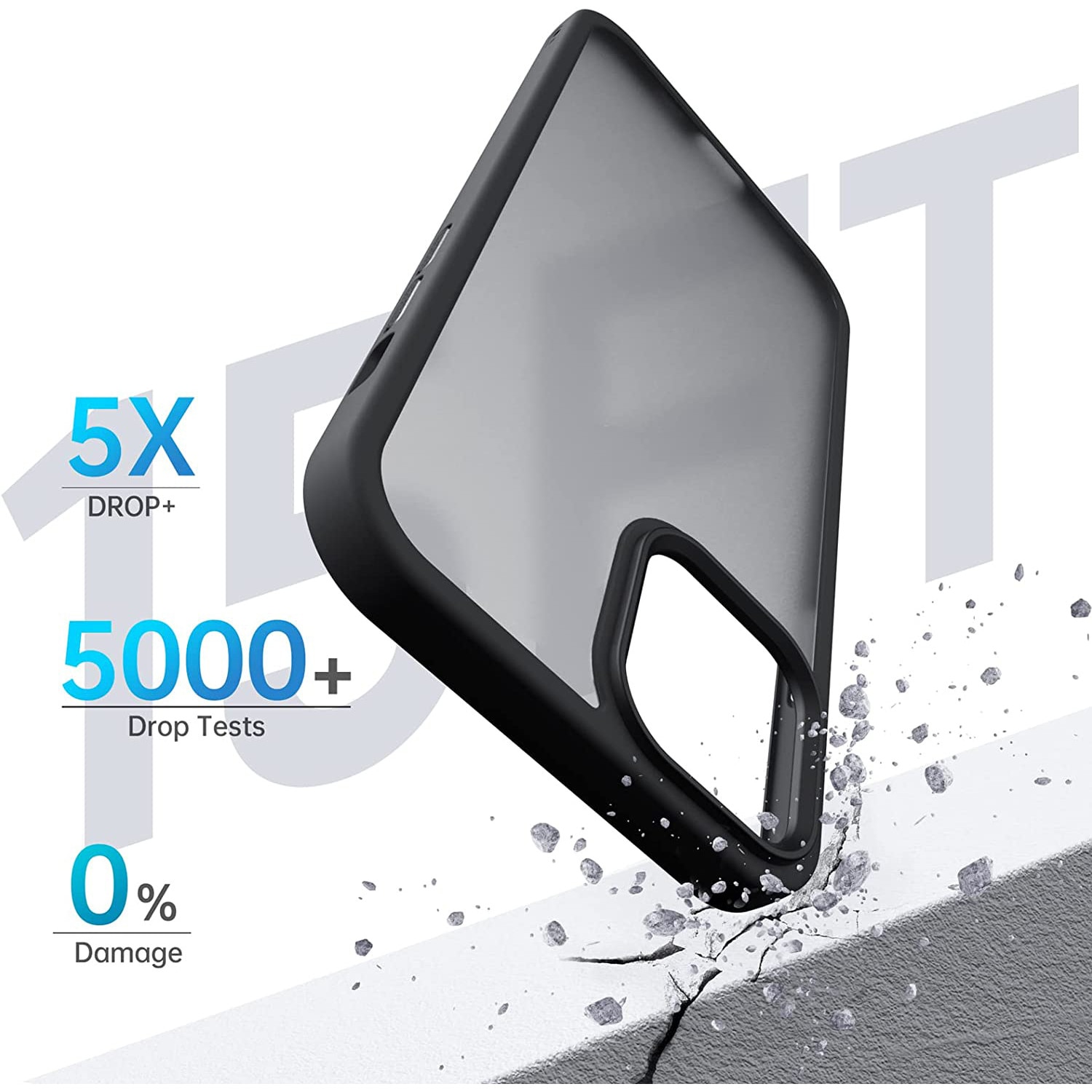 Husa pentru IPhone 12 / 12 PRO, MobileSmart, Hybrid ultra slim, carcasa spate Antisoc, Negru