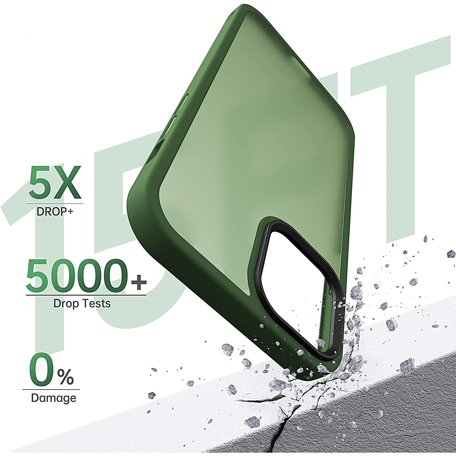 Husa pentru IPhone 12 PRO MAX, MobileSmart, Hybrid ultra slim, carcasa spate Antisoc, Verde