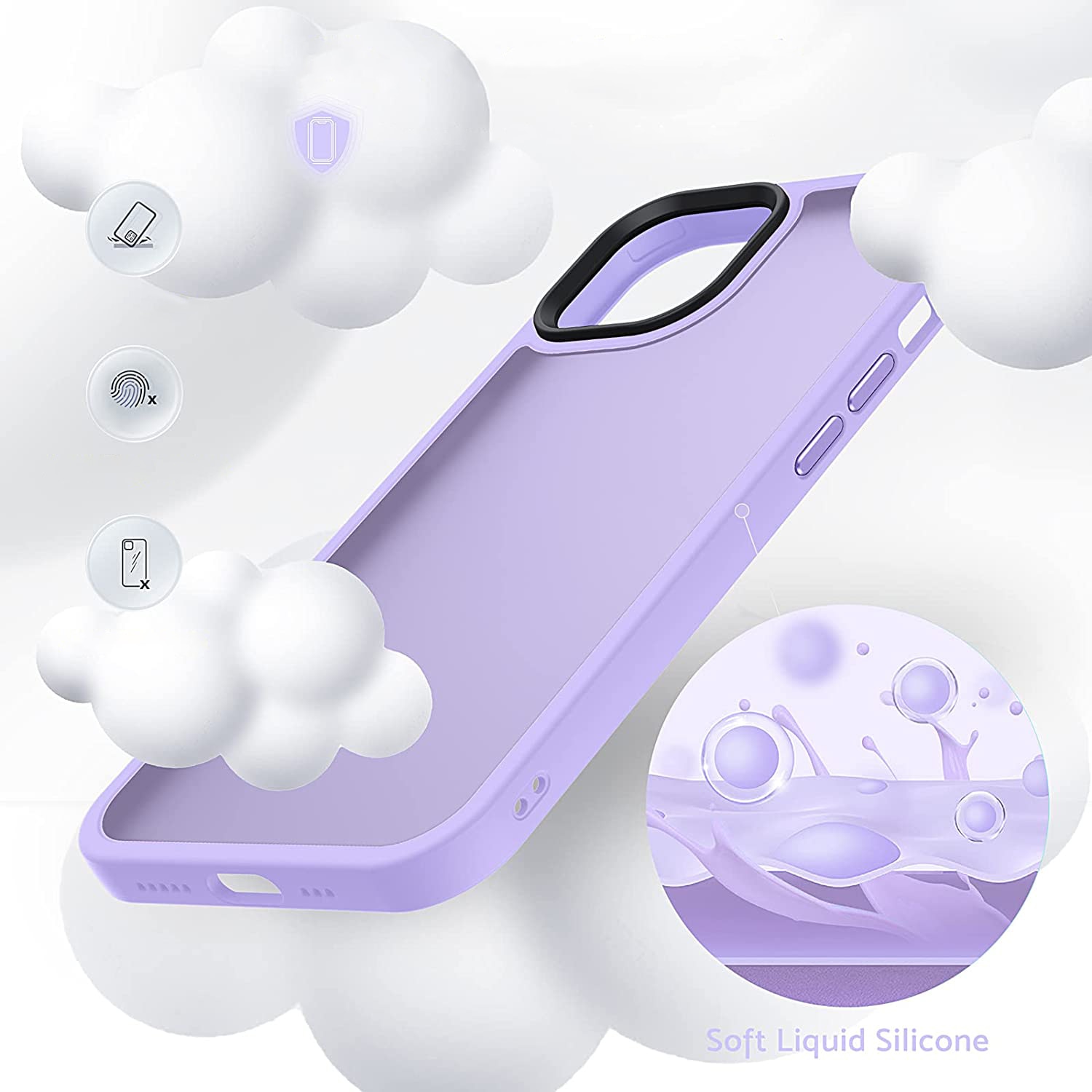 Husa pentru IPhone 12 / 12 PRO, MobileSmart, Hybrid ultra slim, carcasa spate Antisoc, Purple