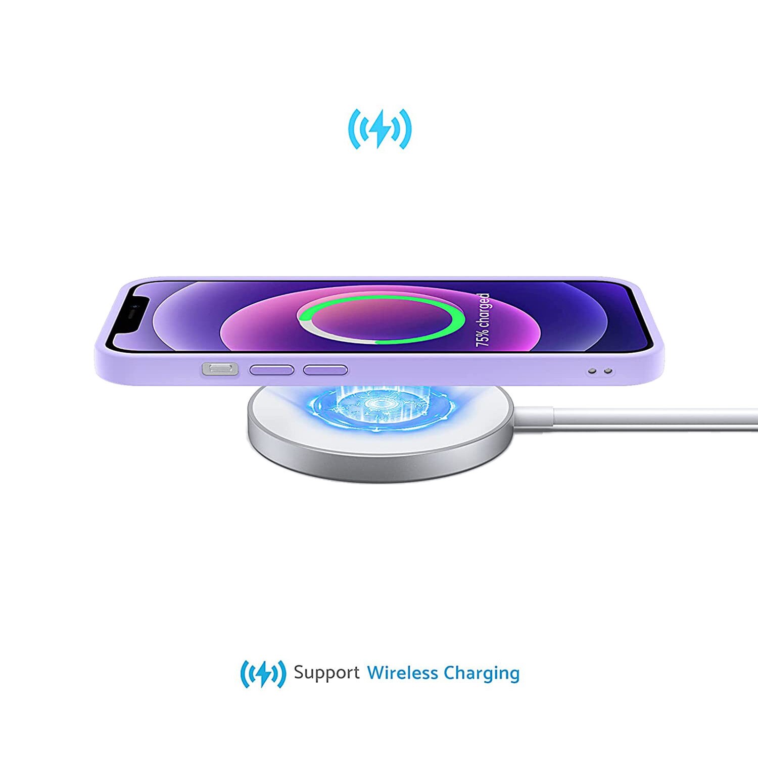 Husa pentru IPhone 12 / 12 PRO, MobileSmart, Hybrid ultra slim, carcasa spate Antisoc, Purple