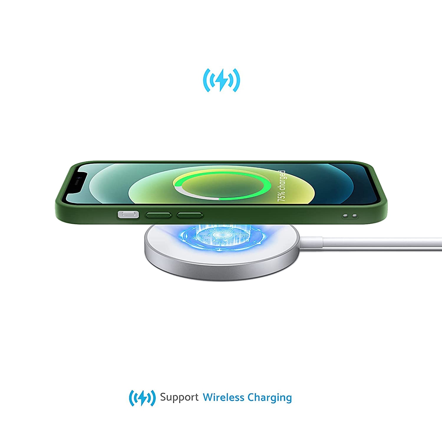 Husa pentru IPhone 12 PRO MAX, MobileSmart, Hybrid ultra slim, carcasa spate Antisoc, Verde