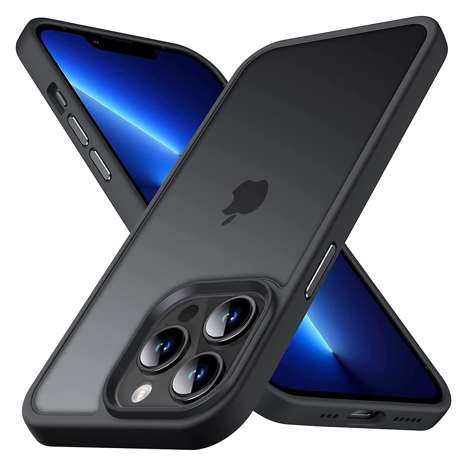 Husa pentru IPhone 13 PRO MAX, MobileSmart, Hybrid ultra slim, carcasa spate Antisoc, Negru