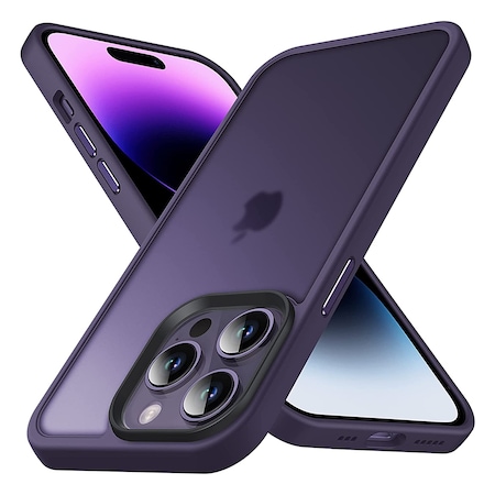Husa pentru IPhone 14 PRO, MobileSmart, Hybrid ultra slim, carcasa spate Antisoc, Purple