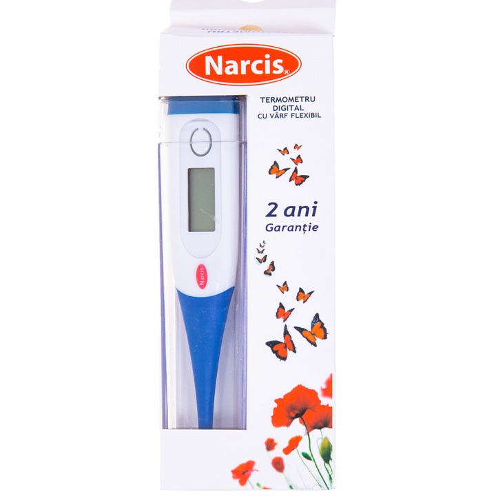 Termometru digital de corp cu varf flexibil, Narcis