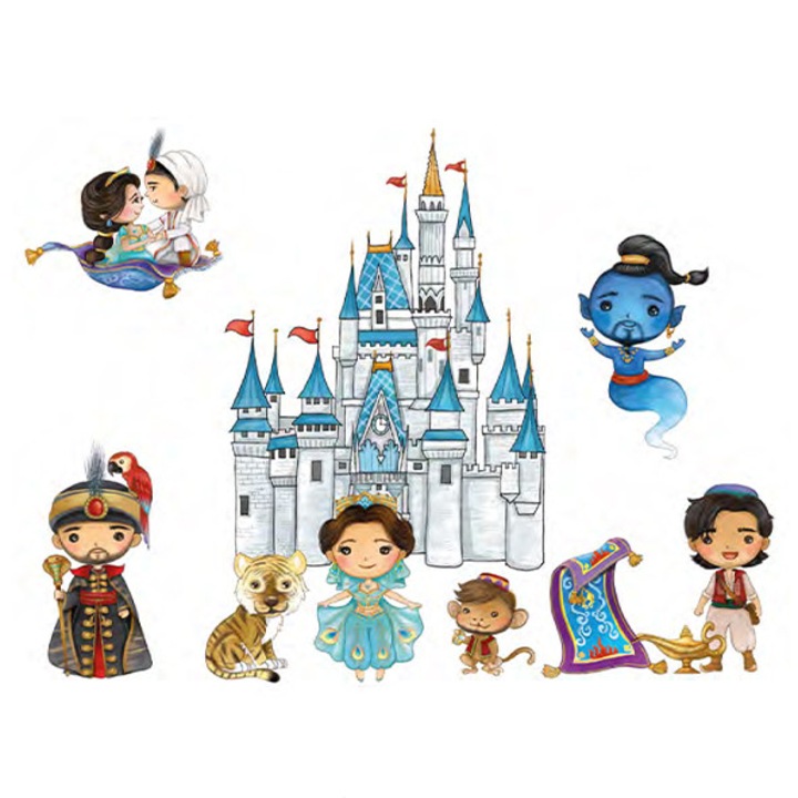 Sticker decorativ Printesa Araba autocolant perete camera copii, 100x75 cm