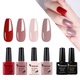 Kit 4 oje semipermanente, top coat, base coat, 10 servetele pentru indepartarea ojei, Venalisa, 7.5 ml, 916, 920, 921, 926
