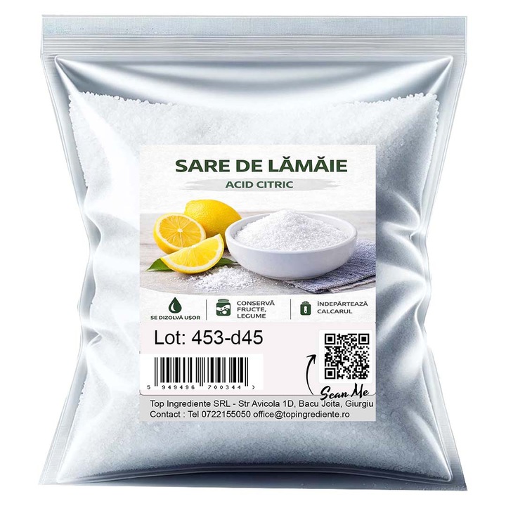 Sare de Lamaie, Acid Citric, Punga 1,0 kg