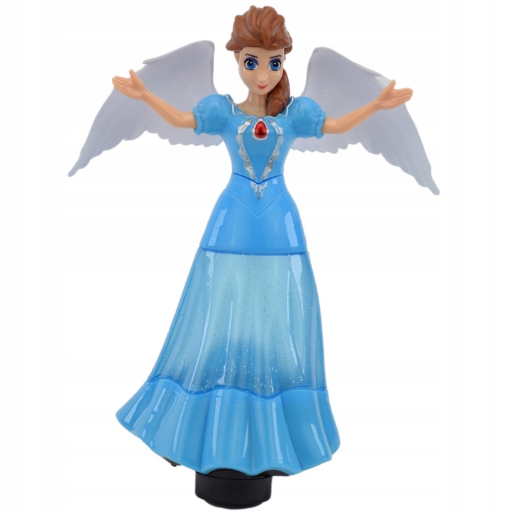 Jucarie interactiva, din plastic, papusa, danseaza, se aprinde, plastic, albastru