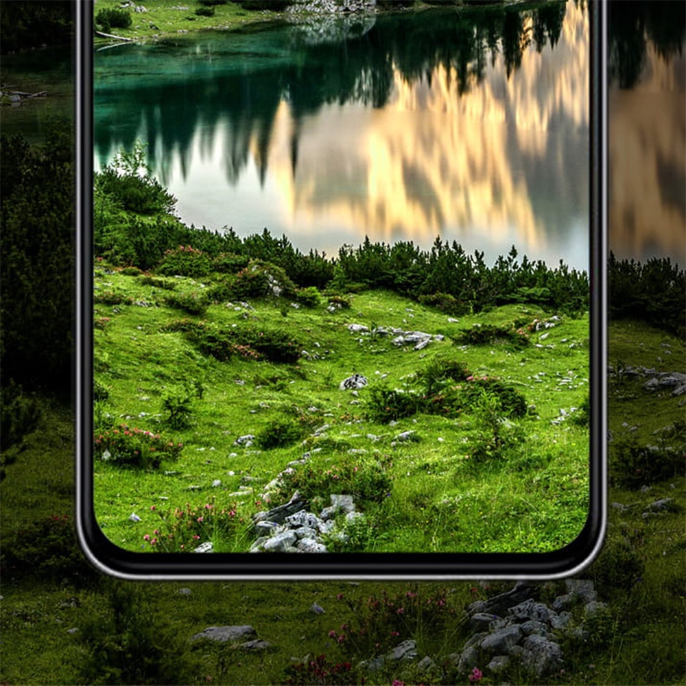Folie de silicon compatibila cu Huawei P40 Lite E, Vivid Liquid, Full Glue, Montare cu lichid, Top Adezive, Textura oleofoba, Acoperire compatibila cu husele, Regenerabila, Clear Coat