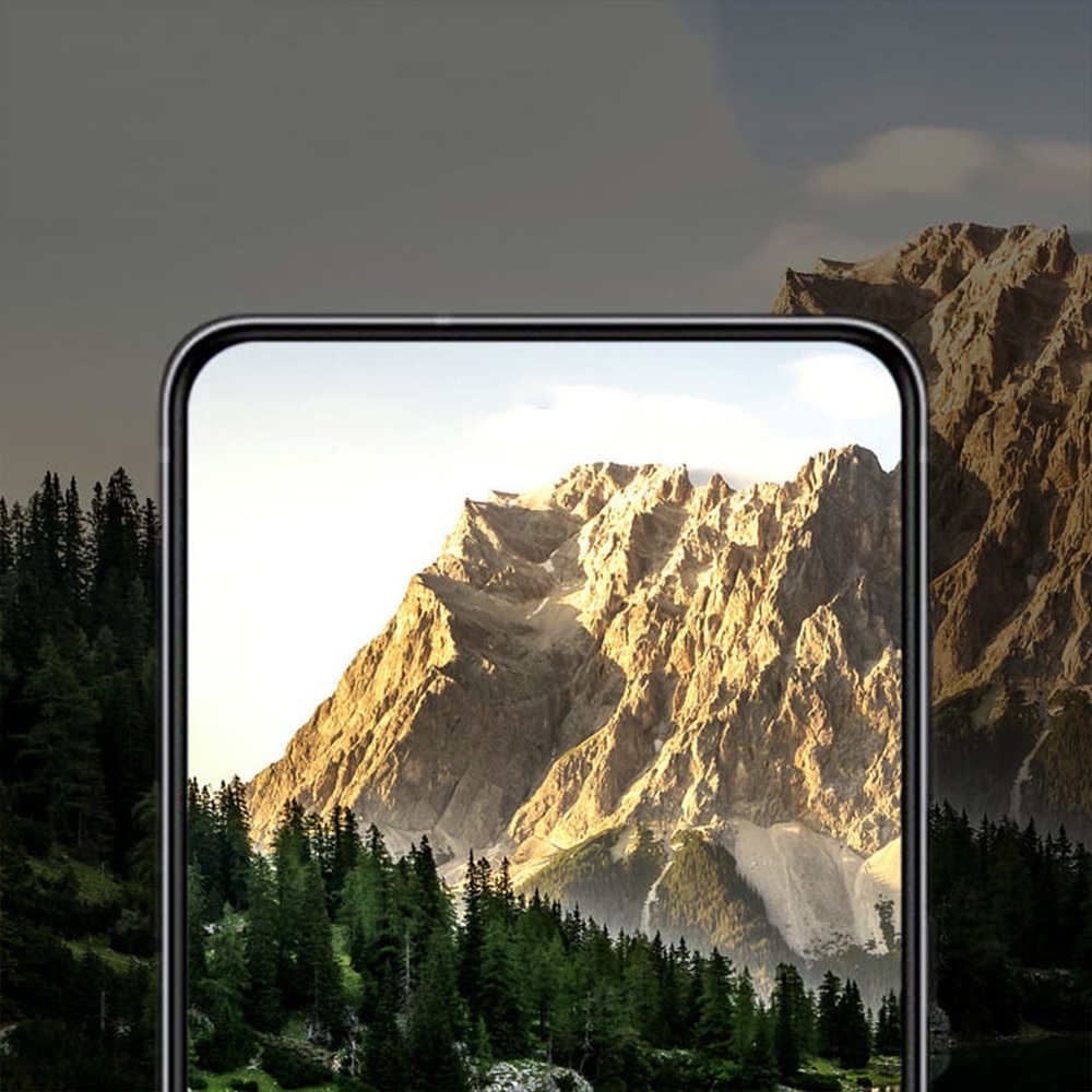 Folie de silicon compatibila cu Huawei P40 Lite E, Vivid Liquid, Full Glue, Montare cu lichid, Top Adezive, Textura oleofoba, Acoperire compatibila cu husele, Regenerabila, Clear Coat