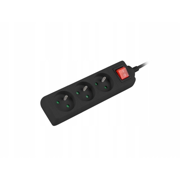 Удължител Lanberg Black 1.5M 3X 230V