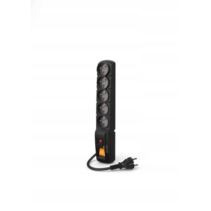 Priza Acar F5, mufa dreapta neagra de 3,0 m