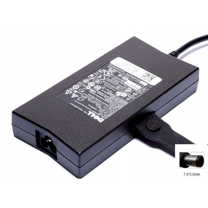 Adaptor de alimentare DA130PE1-00, DELL, 130W, 7.4 x 5.0 mm, Negru