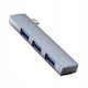 Hub Orico, USB-C, 3 porturi USB, Argintiu