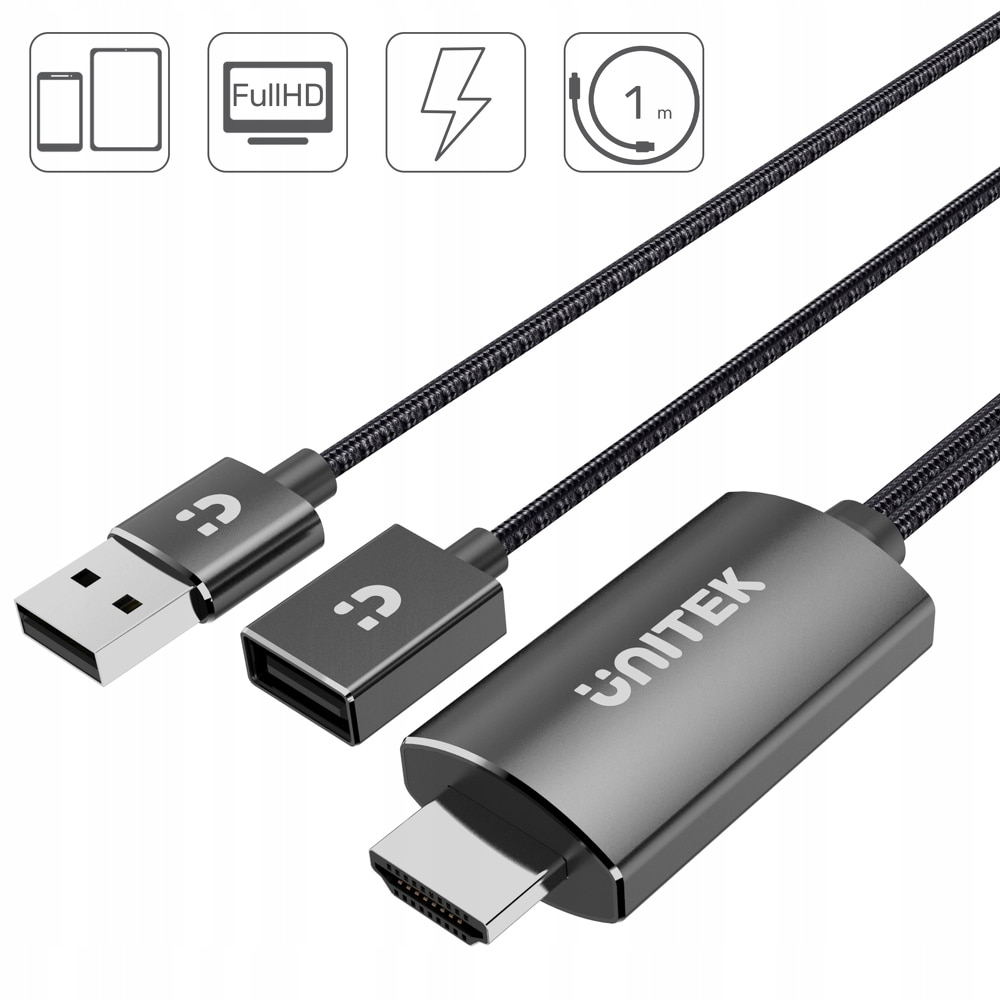 Cablu, Unitek, USB/HDMI, Negru - eMAG.ro