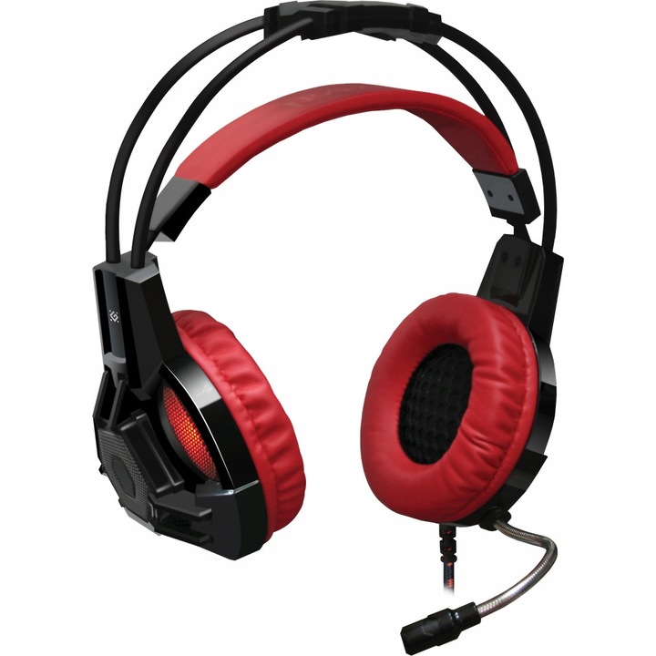 Casti on-ear, Defender, Negru/Rosu