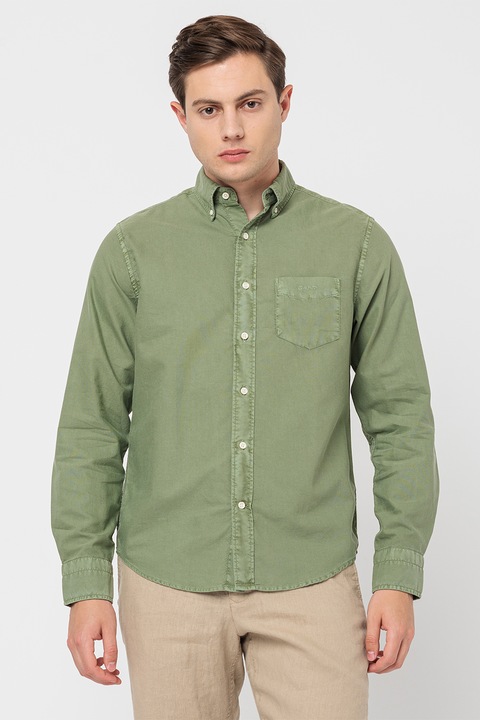 Gant, Стандартна риза с яка Oxford, Папратово зелено