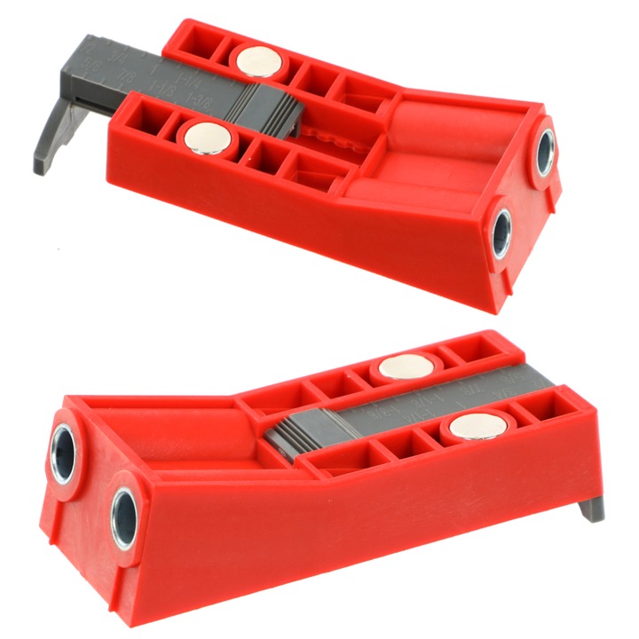 Suport pentru sablon de gaurire, Material: ABS, Magneti integrati, Gaurire cu burghiu de 9,5 mm, design robust