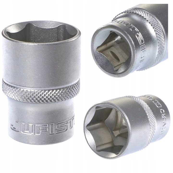 Cheie tubulara, Jufisto, Otel crom vanadiu, 1/2", 24 mm, Argintiu