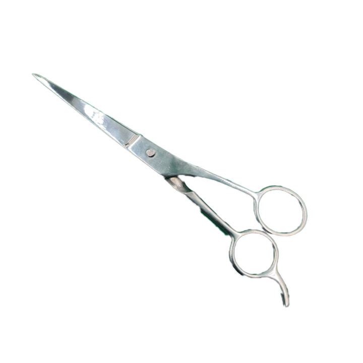 Foarfeca Profesionala de Tuns, Otel Inoxidabil, Model Virgula, Argintie, 19 cm, Dalimag