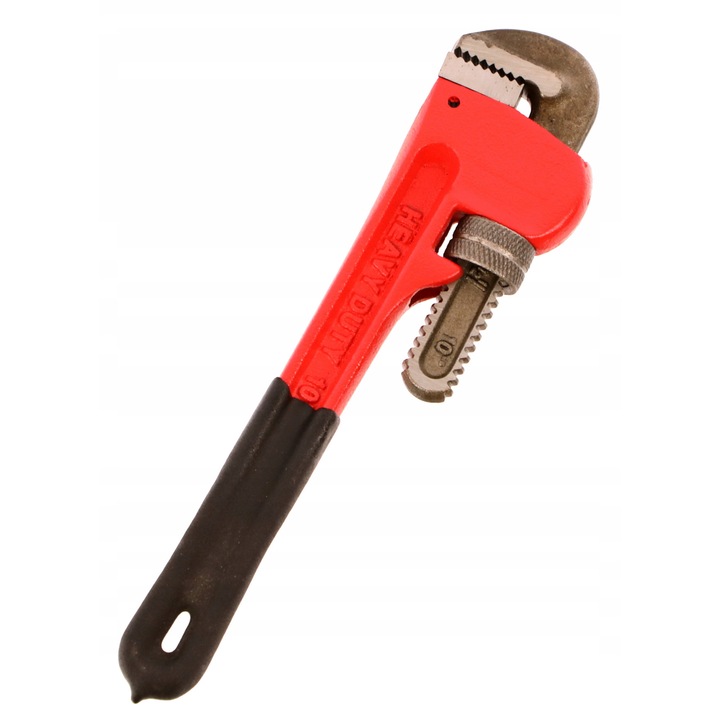 Cheie hidraulica pentru tevi, Material: otel crom vanadiu, Falci canelate, Reglare cu surub, Artizanat de precizie, Galben