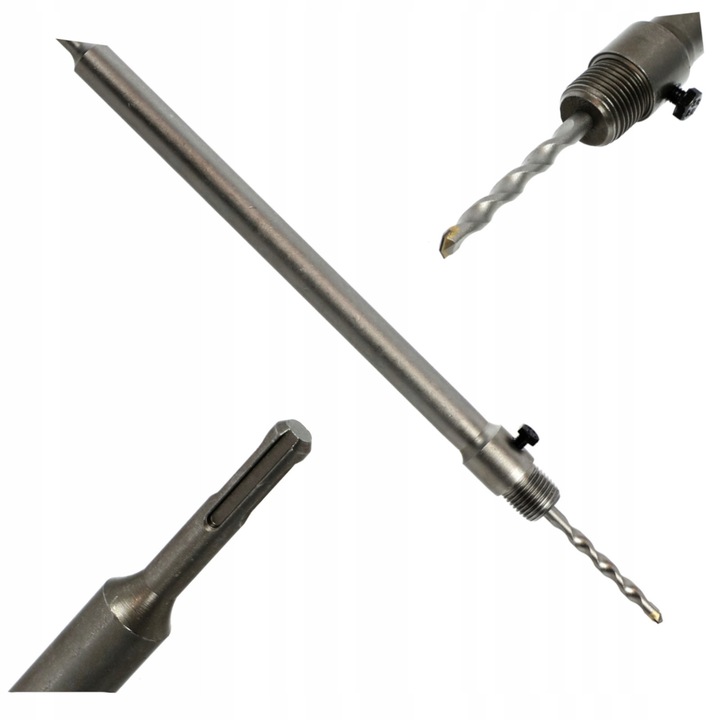 Adaptor Sds Plus Cu Burghiu, Otel, Lungime Adaptor: 350 mm, Material: Otel, Tip Montare: Sds Plus, Dimensiune Filet De Conectare: Filet M22, 350 mm, 3 Piese