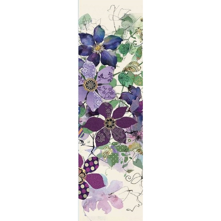 Semn de carte - Clematite Violette, Hartie