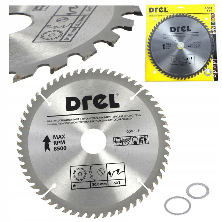 Disc Pentru Lemn, 350 x 30 mm, Diametru 350 mm, Orificiu Interior 30 mm, Grosime 1,9 mm, Numar Dinti 60