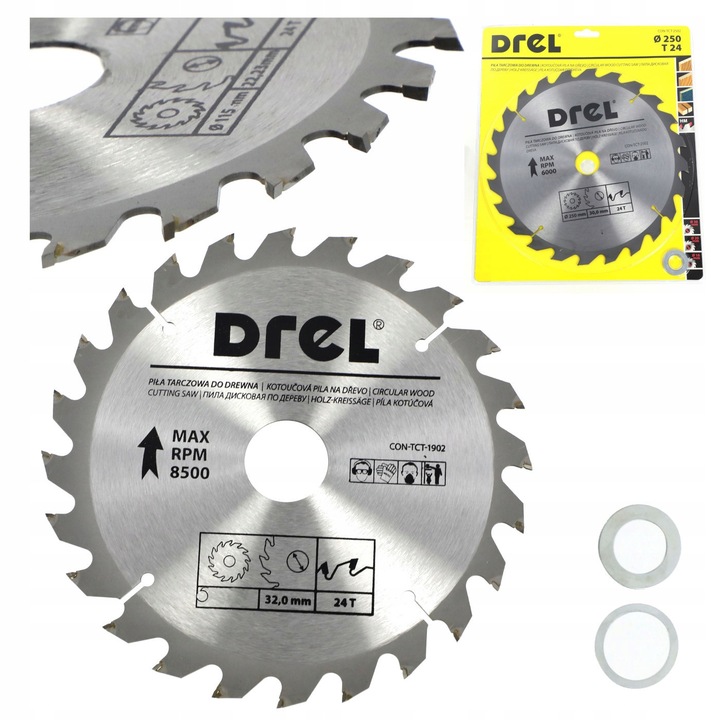 Disc fierastrau circular pentru lemn Drel, 250x30mm, 24 dinti